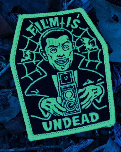 Shoot Film Co. Embroidered Patches Film Is Undead Dracula Patch (Glow-in-the-Dark) 3 Shoot Film Co. Embroidered Patches Film Is Undead Dracula Patch (Glow-in-the-Dark)