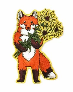 Quiet Tide Goods Fox With Flowers Patch