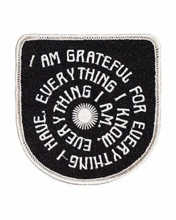 Oxford Pennant Pins + Patches I Am Grateful Large Patch