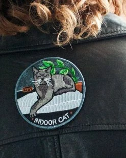 Stay Home Club Embroidered Patches Indoor Cat Patch