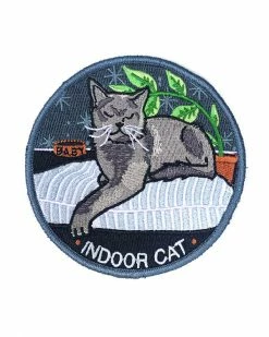 Stay Home Club Embroidered Patches Indoor Cat Patch
