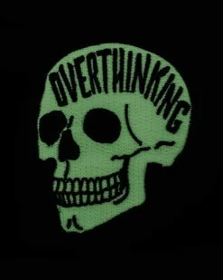 Pretty Bad Co. Embroidered Patches Overthinking Skull Patch (Glow-in-the-Dark)