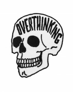 Pretty Bad Co. Embroidered Patches Overthinking Skull Patch (Glow-in-the-Dark)