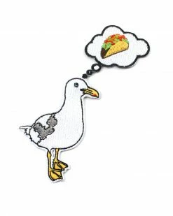 Salty Raven Gerry's Dream Seagull Taco Patch Pins + Patches