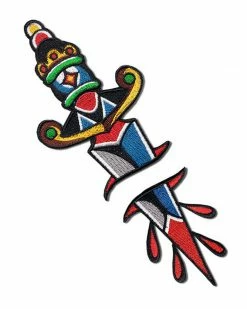 No Fun Press Two-Part Dagger Patch