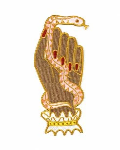 Creepy Gals Snake Hand Patch - Brown