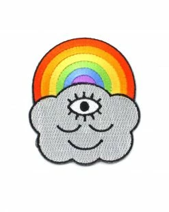 Wokeface Pins + Patches Third Eye Rainbow Cloud Patch