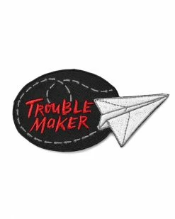 Frog And Toad Press Trouble Maker Paper Airplane Patch Embroidered Patches