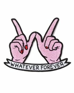 Sara M. Lyons Whatever Forever Patch - Pink Embroidered Patches