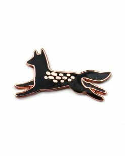 Wildship Studio Black Wolf Pin Pins + Patches