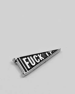 Explorer's Press Enamel Pins + Buttons Fuck It Pennant Pin