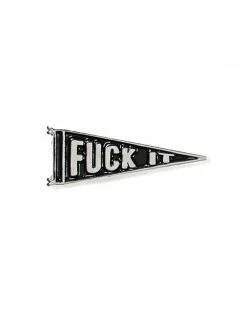 Explorer's Press Enamel Pins + Buttons Fuck It Pennant Pin