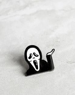 Valley Cruise Press Whatever Ghostface Emoji Pin