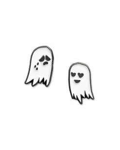 Sara M. Lyons Mini Ghosts Pin Set Enamel Pins + Buttons