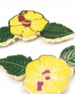 Lulu Bloo Maui Flowers Pin Set Pins + Patches