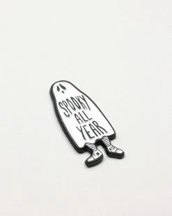Ectogasm Spooky All Year Ghost Pin Enamel Pins + Buttons