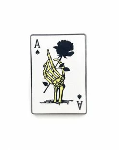 Strike Gently Co. Enamel Pins + Buttons Skeleton Ace Playing Card Pin