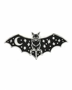 Cat Coven Creature Of The Night Bat Pin Enamel Pins + Buttons
