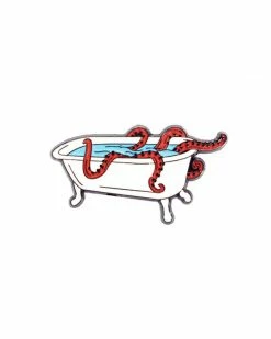 Badaboöm Studio Enamel Pins + Buttons Tentacles Bathtub Pin