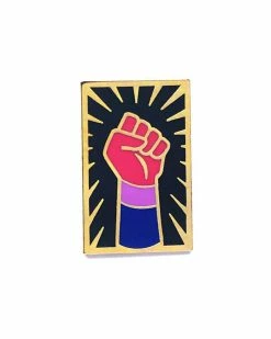 GAYPIN' Pins + Patches Bisexual Resist Fist Pin
