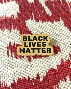Radical Dreams Enamel Pins + Buttons Black Lives Matter Lapel Pin - Gold