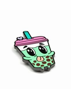 Lulu Bloo Matcha Boba Tea Pin Enamel Pins + Buttons