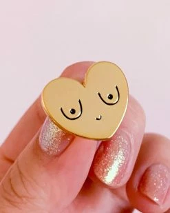 Little Woman Goods Boobs Heart Pin