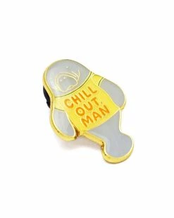 Lucky Horse Press Enamel Pins + Buttons Chill Out, Man Pin