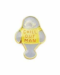 Lucky Horse Press Enamel Pins + Buttons Chill Out, Man Pin