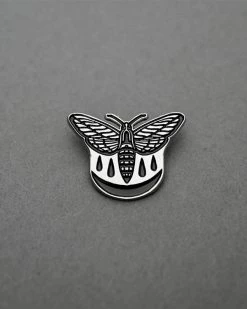 Shrimp Sauce Crescent Moth Pin Enamel Pins + Buttons