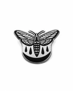 Shrimp Sauce Crescent Moth Pin Enamel Pins + Buttons