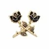 PinPointBK Crossed Roses Pin - Gold