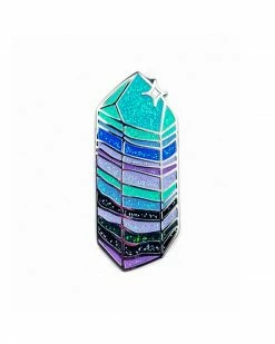Band Of Weirdos Enamel Pins + Buttons Rainbow Flourite Crystal Pin