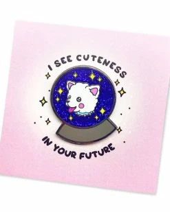 Sara M. Lyons Enamel Pins + Buttons Cuteness In Your Future Dog Pin