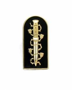 Lost Lust Supply Enamel Pins + Buttons Dagger & Roses Pin - Black
