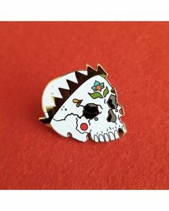Ashlea Bechaz Enamel Pins + Buttons Dead King Skull Pin