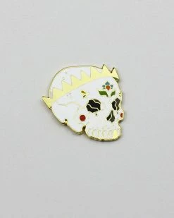 Ashlea Bechaz Enamel Pins + Buttons Dead King Skull Pin