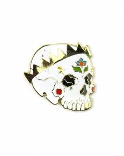 Ashlea Bechaz Enamel Pins + Buttons Dead King Skull Pin