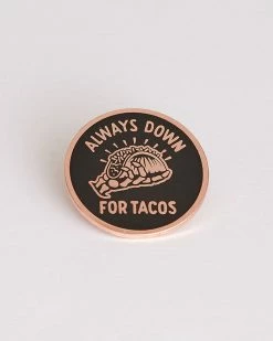 Pyknic Always Down For Tacos Pin Pins + Patches