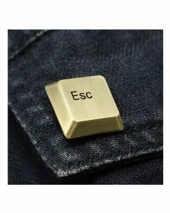 Mean Folk Enamel Pins + Buttons Esc Key Pin