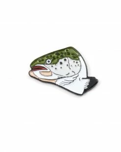 Stay Home Club Fish Head Pin Enamel Pins + Buttons