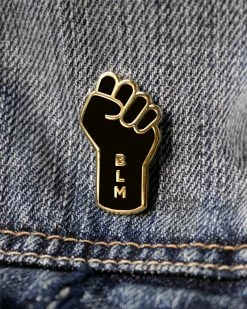 On Point Pins Enamel Pins + Buttons Black Lives Matter (BLM) Fist Resist Pin