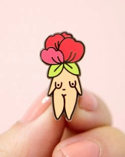 Little Woman Goods Flower Child Pin - Creme Pins + Patches