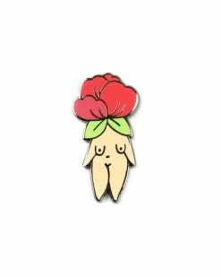 Little Woman Goods Flower Child Pin - Creme Pins + Patches