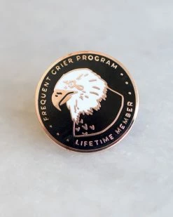 Stay Home Club Enamel Pins + Buttons Frequent Crier Program Pin