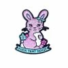 Band Of Weirdos Enamel Pins + Buttons Fuck That Noise Bunny Pin
