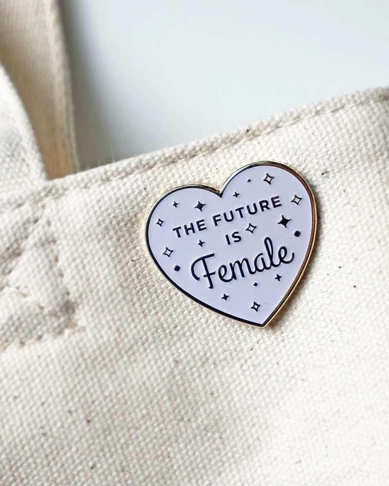 On Point Pins The Future Is Female Heart Pin - White (Glow-in-the-Dark) Pins + Patches 2 On Point Pins The Future Is Female Heart Pin - White (Glow-in-the-Dark) Pins + Patches