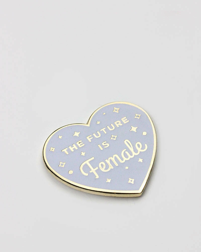 On Point Pins The Future Is Female Heart Pin - White (Glow-in-the-Dark) Pins + Patches 4 On Point Pins The Future Is Female Heart Pin - White (Glow-in-the-Dark) Pins + Patches