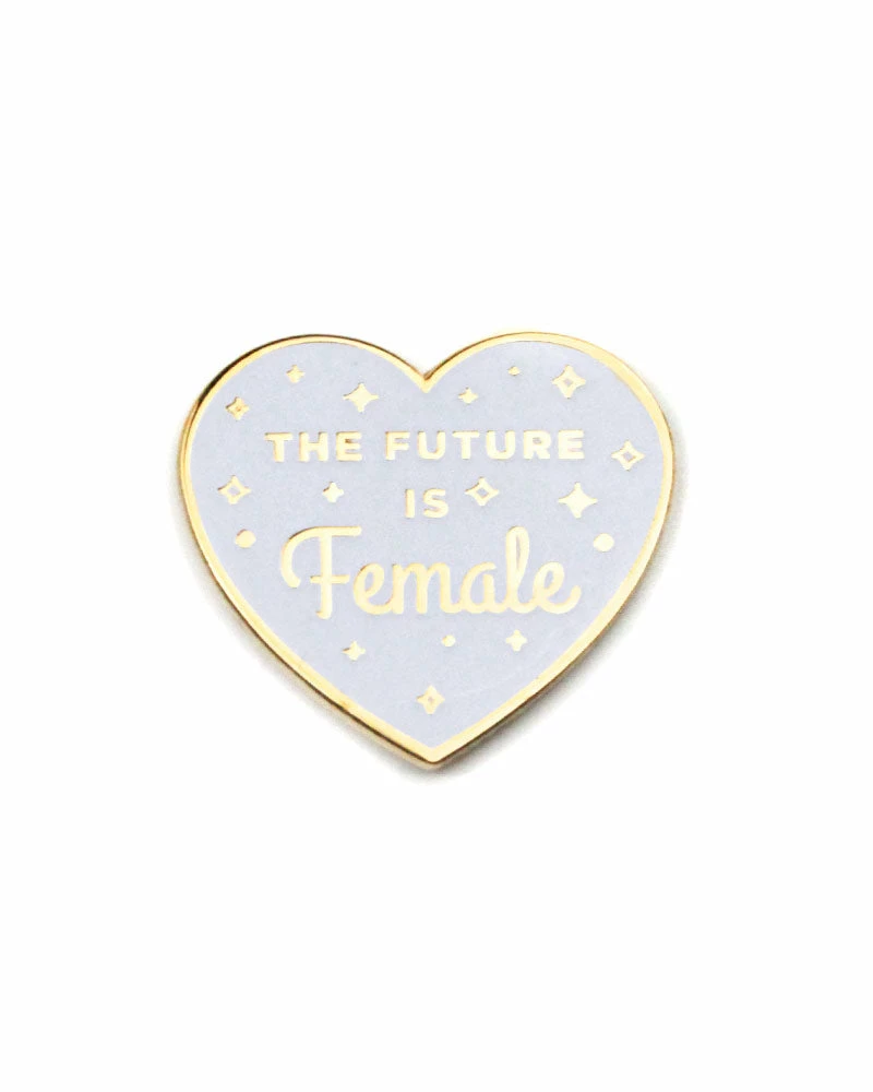 On Point Pins The Future Is Female Heart Pin - White (Glow-in-the-Dark) Pins + Patches 1 On Point Pins The Future Is Female Heart Pin - White (Glow-in-the-Dark) Pins + Patches
