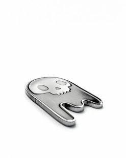 Brandy Bingham Ghost Skull Pin - Black Enamel Pins + Buttons